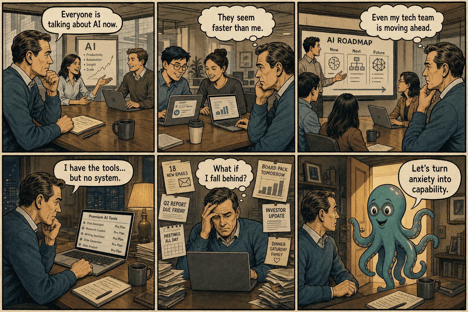 Preview of Tom's AI-native comic story